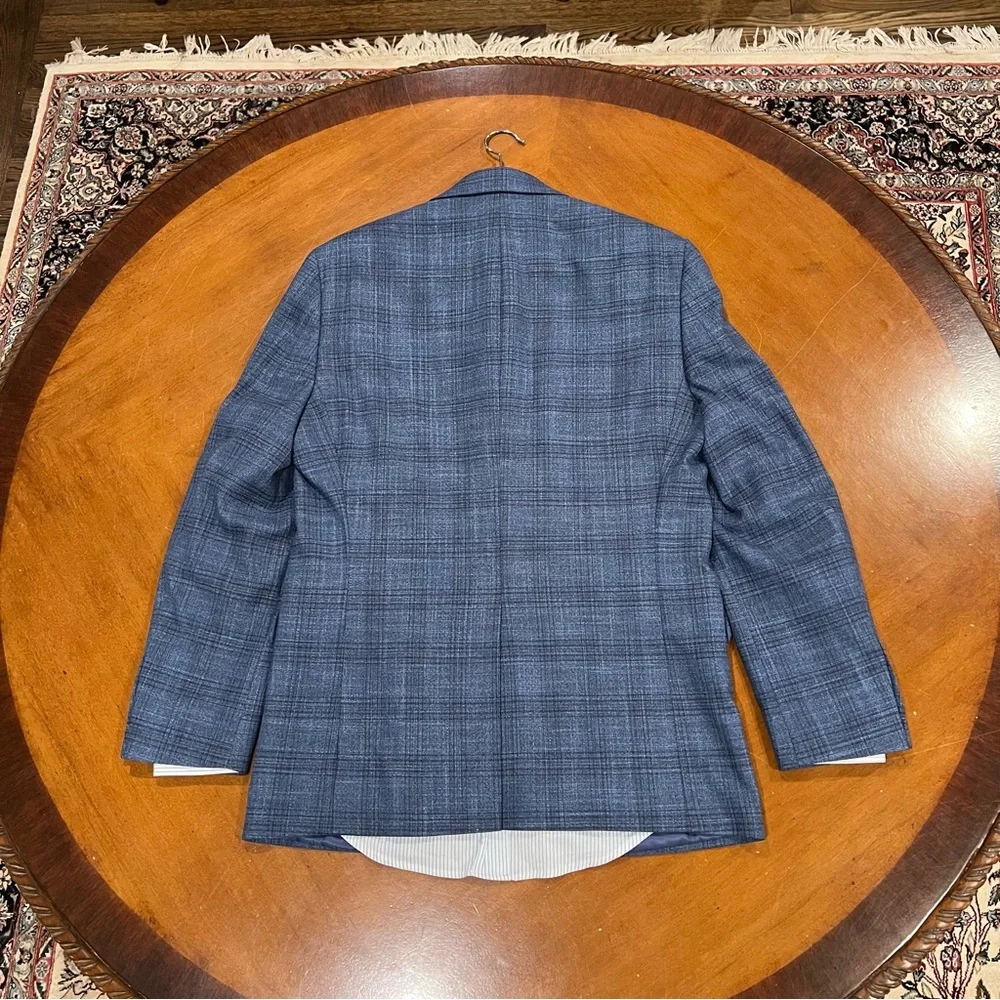 Lauren Ralph Lauren Men’s 2-Button Single Vent Glen Plaid Blazer Blue 38R Jacket